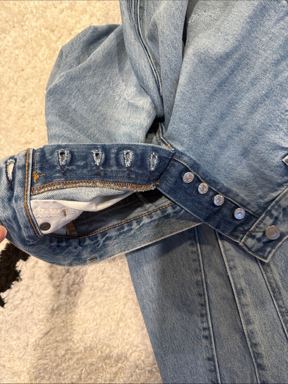 Levi's Light Blue Wide Leg Jeans - Picture 7 of 7